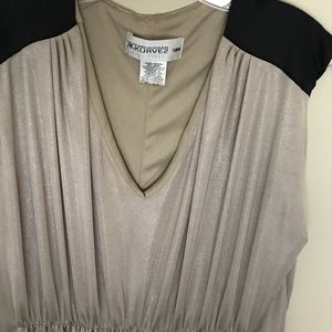 Kardashian’s Collection beige plus size dress.